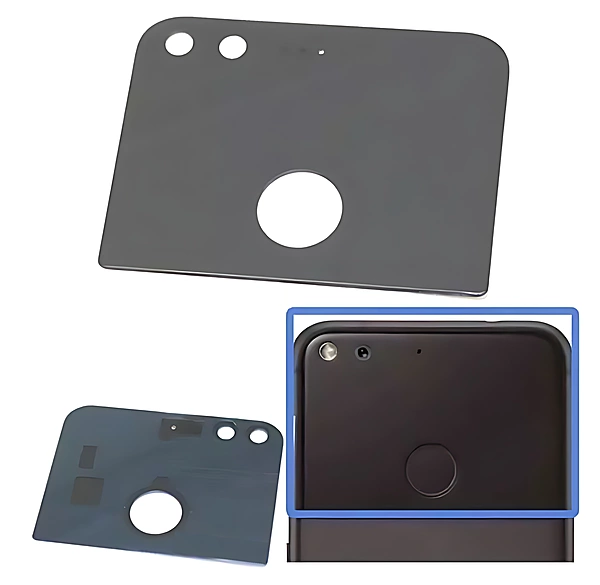 Google Pixel XL Replacement Rear Glass Panel With Adhesive - Quite Black