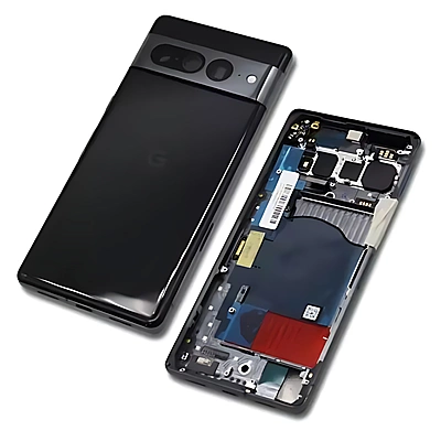 Genuine Google Pixel 7 Pro - Replacement Rear Housing Assembly , Back Cover - Obsidian Black - G949 - 00295 - 01 - Service Pack
