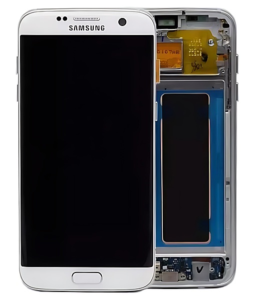 For Samsung Galaxy S7 Edge - Replacement AMOLED Assembly With Frame - White