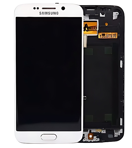 For Samsung Galaxy S6 Edge - Replacement AMOLED Assembly With Frame - White