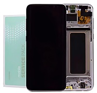 For Samsung S8 Plus - Replacement AMOLED Display Digitizer Touch Screen Assembly With Frame - Orchid Grey - Service Pack - GH97 - 20470C