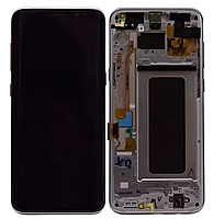 For Samsung S8 Plus - Replacement AMOLED Display Digitizer Touch Screen Assembly With Frame - Orchid Grey - Service Pack - GH97 - 20470C