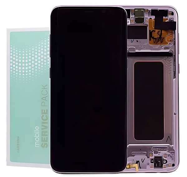 For Samsung S8 Plus - Replacement AMOLED Display Digitizer Touch Screen Assembly With Frame - Pink - Service Pack - GH97 - 20470E