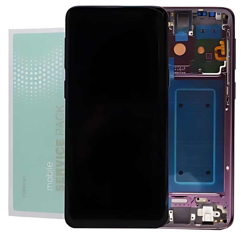 For Samsung S9 - Replacement AMOLED Display Digitizer Touch Screen Assembly With Frame - Purple - Service Pack - GH97 - 21696B