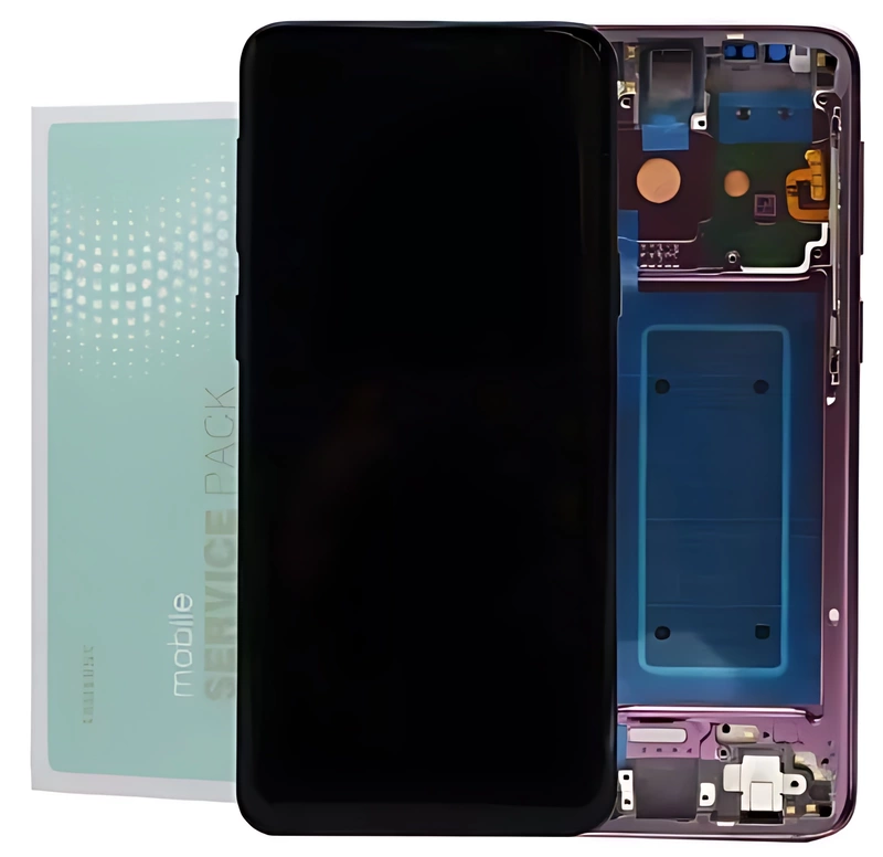 For Samsung S9 - Replacement AMOLED Display Digitizer Touch Screen Assembly With Frame - Purple - Service Pack - GH97 - 21696B