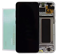For Samsung S8 Plus - Replacement AMOLED Display Digitizer Touch Screen Assembly With Frame - Silver - Service Pack - GH97 - 20470B
