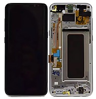 For Samsung S8 Plus - Replacement AMOLED Display Digitizer Touch Screen Assembly With Frame - Silver - Service Pack - GH97 - 20470B