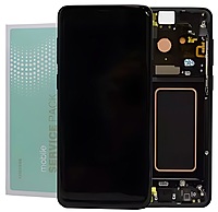 For Samsung S9 Plus - Replacement AMOLED Display Digitizer Touch Screen Assembly With Frame - Black - Service Pack - GH97 - 21691A