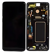 For Samsung S9 Plus - Replacement AMOLED Display Digitizer Touch Screen Assembly With Frame - Black - Service Pack - GH97 - 21691A