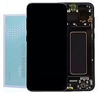 For Samsung S8 Plus - Replacement AMOLED Display Digitizer Touch Screen Assembly With Frame - Black - Service Pack - GH97 - 20470A