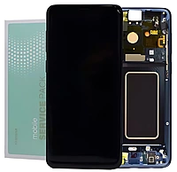 For Samsung S9 Plus - Replacement AMOLED Display Digitizer Touch Screen Assembly With Frame - Blue - Service Pack - GH97 - 21691D