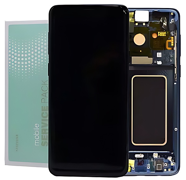 For Samsung S9 Plus - Replacement AMOLED Display Digitizer Touch Screen Assembly With Frame - Blue - Service Pack - GH97 - 21691D