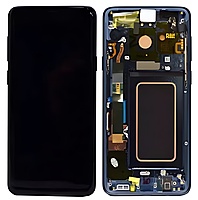 For Samsung S9 Plus - Replacement AMOLED Display Digitizer Touch Screen Assembly With Frame - Blue - Service Pack - GH97 - 21691D