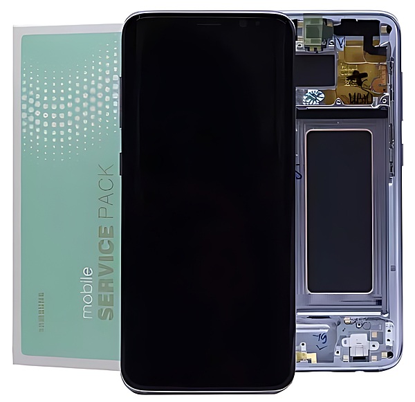 For Samsung S8 - Replacement AMOLED Display Digitizer Touch Screen Assembly With Frame - Blue - Service Pack - GH97 - 20457D