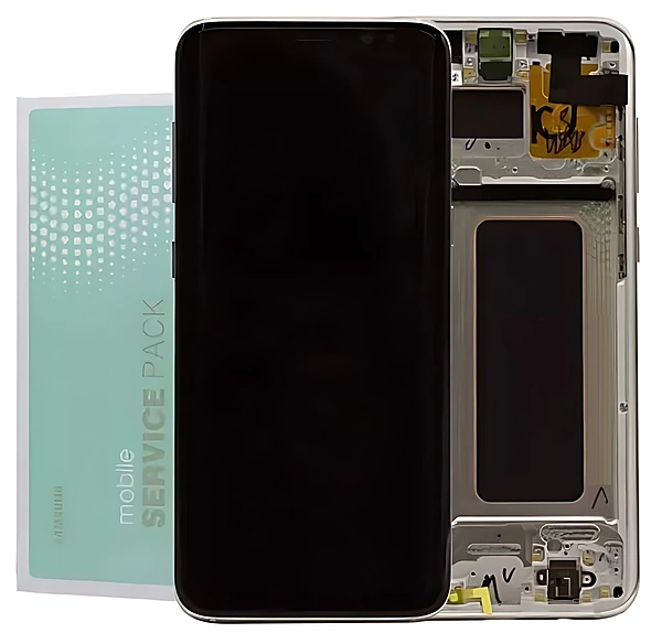 For Samsung S8 Plus - Replacement AMOLED Display Digitizer Touch Screen Assembly With Frame - Gold - Service Pack - GH97 - 20470F