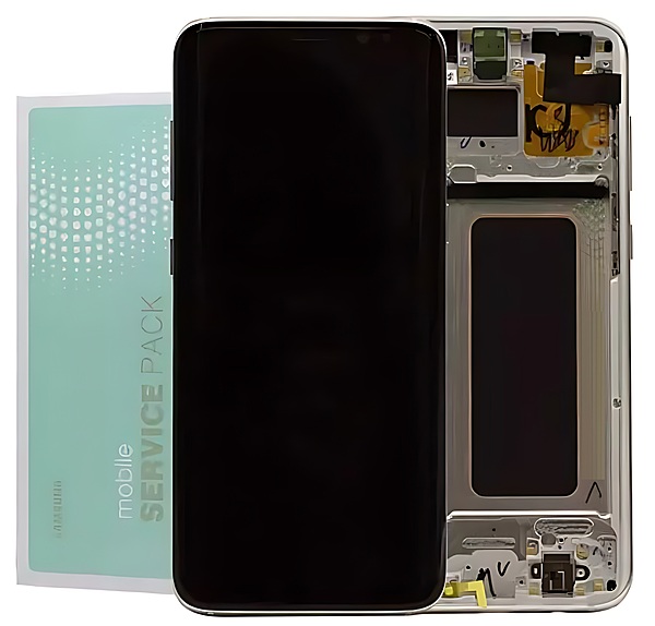 For Samsung S8 Plus - Replacement AMOLED Display Digitizer Touch Screen Assembly With Frame - Gold - Service Pack - GH97 - 20470F