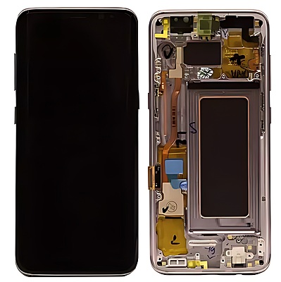 For Samsung Galaxy S8 - Replacement AMOLED Display Digitizer Touch Screen Assembly With Frame - Gold