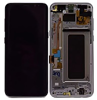 For Samsung Galaxy S8 Plus - Replacement AMOLED Display Digitizer Touch Screen Assembly With Frame - Grey