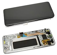 For Samsung Galaxy S8 Plus - Replacement AMOLED Display Digitizer Touch Screen Assembly With Frame - Silver