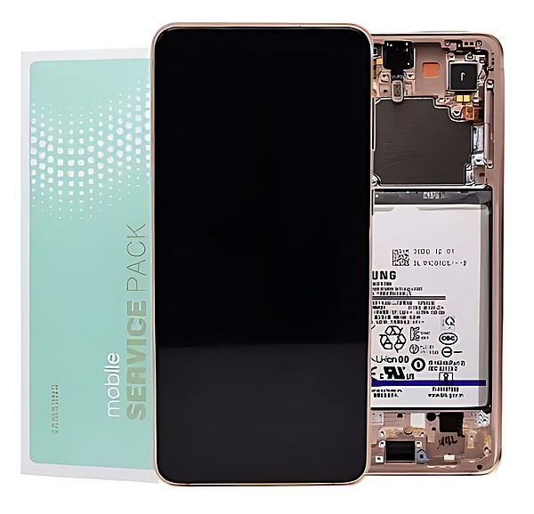 Genuine Samsung S21 Plus , G996 - Replacement AMOLED Touch Screen Assembly With Chassis & Battery - Phantom Violet - Service Pack - GH82 - 24555B