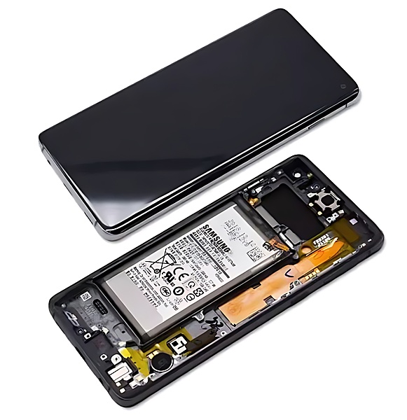 Genuine Samsung Galaxy S10 , G973 - Replacement AMOLED Touch Screen Assembly With Chassis & Battery - Prism Black - Reclaimed (Grade A)