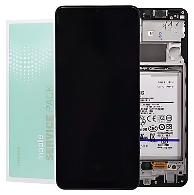 Genuine Samsung A32 , A325 - Replacement AMOLED Touch Screen Assembly With Chassis & Battery - Service Pack - GH82 - 25454A