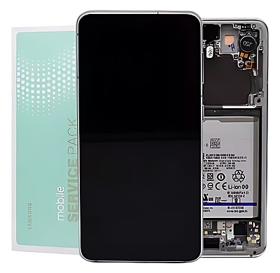 Genuine Samsung S21 5G , G991 - Replacement AMOLED Touch Screen Assembly With Chassis & Battery - White - Service Pack - GH82 - 24716C