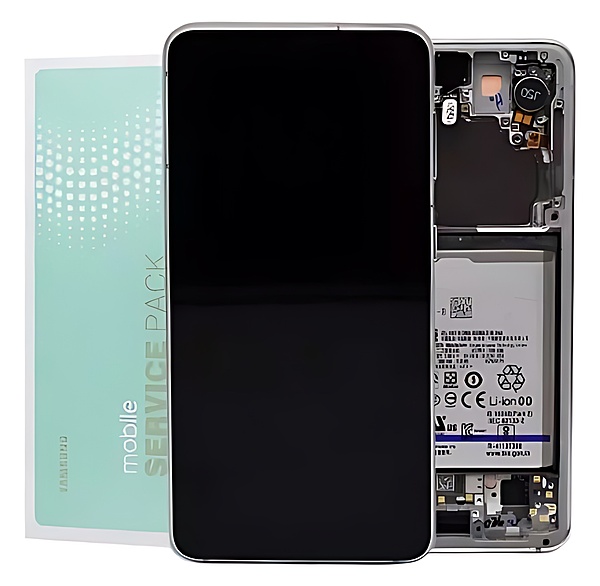 Genuine Samsung S21 5G , G991 - Replacement AMOLED Touch Screen Assembly With Chassis & Battery - White - Service Pack - GH82 - 24716C
