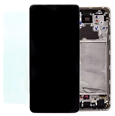 Genuine Samsung A72 , A725 - Replacement AMOLED Touch Screen Assembly With Chassis - Awesome Black - Service Pack - GH82 - 25460B