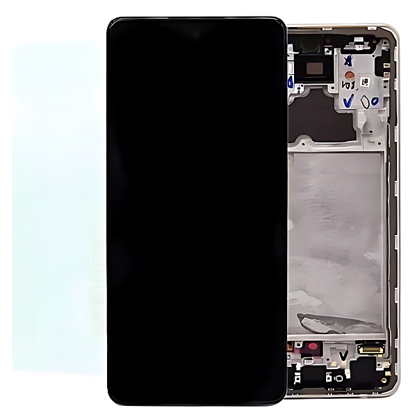Genuine Samsung A72 , A725 - Replacement AMOLED Touch Screen Assembly With Chassis - Awesome Black - Service Pack - GH82 - 25460B