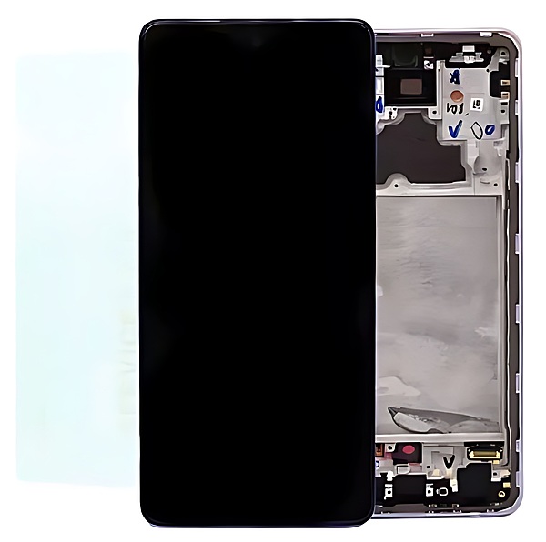 Genuine Samsung A72 , A725 - Replacement AMOLED Touch Screen Assembly With Chassis - Awesome Violet - Service Pack - GH82 - 25460C