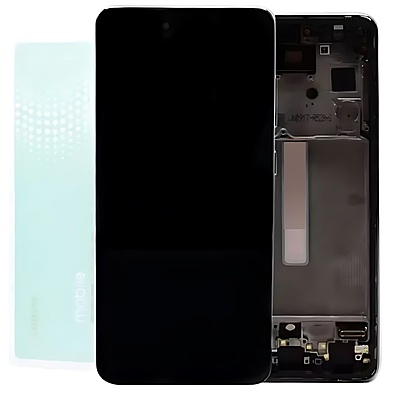 For Samsung A52s , A528 - Replacement AMOLED Touch Screen Assembly With Chassis - Awesome White - Service Pack - GH82 - 26861D