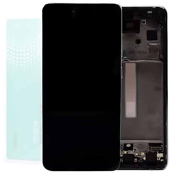 For Samsung A52s , A528 - Replacement AMOLED Touch Screen Assembly With Chassis - Awesome White - Service Pack - GH82 - 26861D