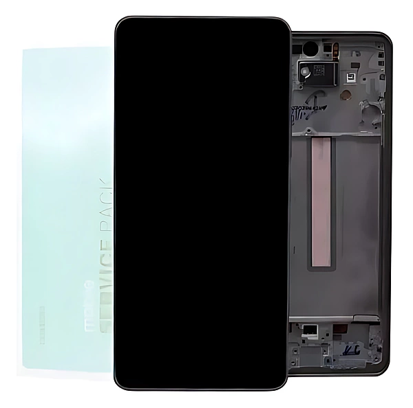 For Samsung A53 5G , A536 - Replacement AMOLED Touch Screen Assembly With Chassis - Black - Service Pack - GH82 - 28024A