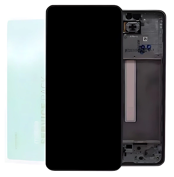 For Samsung A33 5G , A336 - Replacement AMOLED Touch Screen Assembly With Chassis - Black - Service Pack - GH82 - 28143A