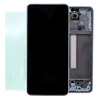 For Samsung A33 5G , A336 - Replacement AMOLED Touch Screen Assembly With Chassis - Blue - Service Pack - GH82 - 28143C
