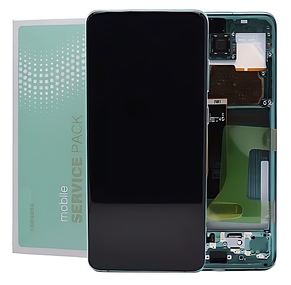 Genuine Samsung S20 Plus , G985 - Replacement AMOLED Touch Screen Assembly With Chassis - Cloud Blue - Service Pack - GH82 - 22145D