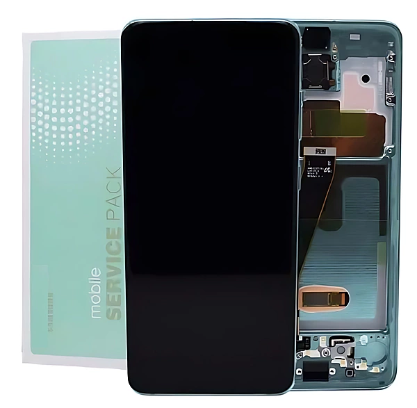 Genuine Samsung S20 , G980 , G981 - Replacement AMOLED Touch Screen Assembly With Chassis - Cloud Blue - Service Pack - GH82 - 22131D