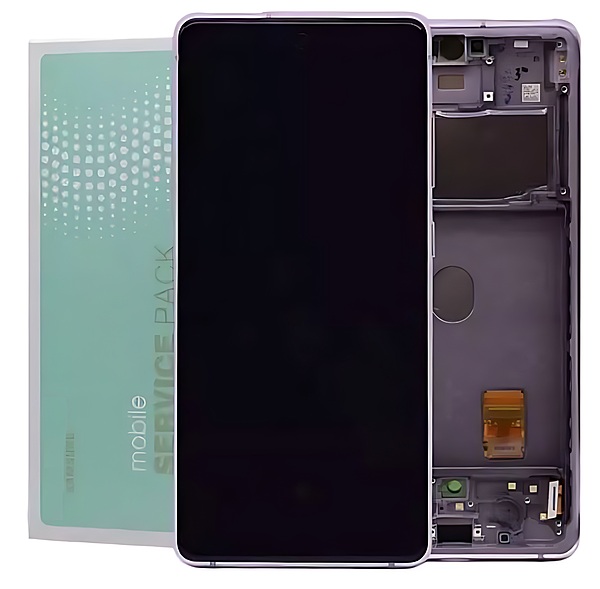 Genuine Samsung S20 FE , G780 - Replacement AMOLED Touch Screen Assembly With Chassis - Cloud Lavender - Service Pack - GH82 - 24219C