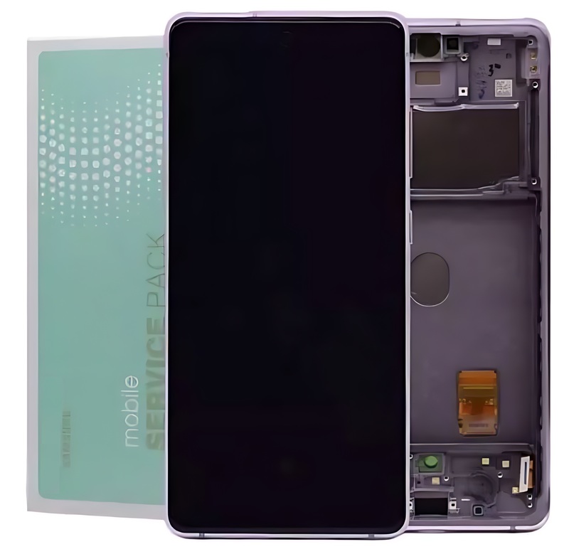 Genuine Samsung S20 FE , G780 - Replacement AMOLED Touch Screen Assembly With Chassis - Cloud Lavender - Service Pack - GH82 - 24219C