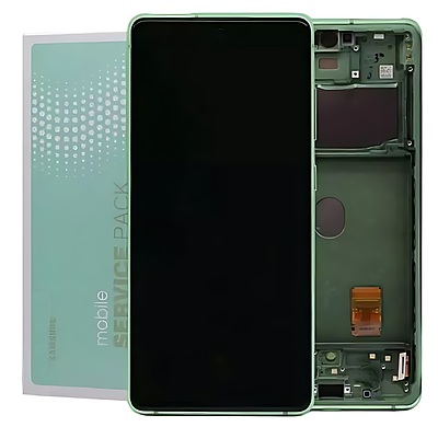 Genuine Samsung S20 FE , G780 - Replacement AMOLED Touch Screen Assembly With Chassis - Cloud Mint - Service Pack - GH82 - 24219D