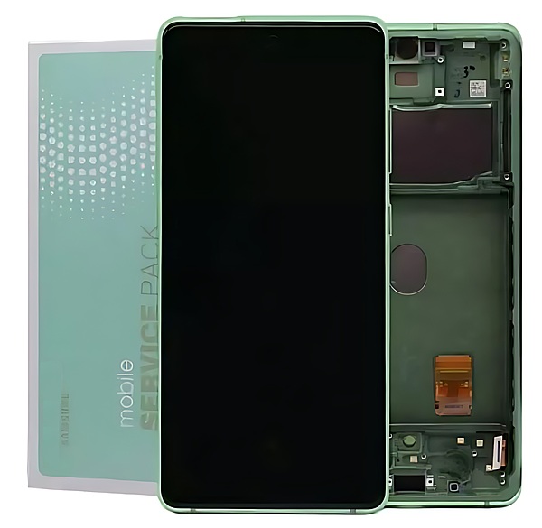 Genuine Samsung S20 FE , G780 - Replacement AMOLED Touch Screen Assembly With Chassis - Cloud Mint - Service Pack - GH82 - 24219D