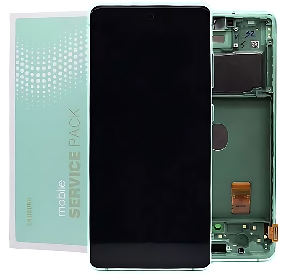 Genuine Samsung S20 FE 5G , G781 - Replacement AMOLED Touch Screen Assembly With Chassis - Cloud Mint - Service Pack - GH82 - 24214D