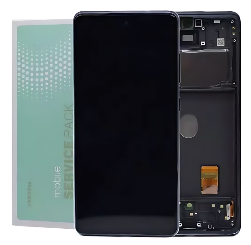 Genuine Samsung S20 FE , G780 - Replacement AMOLED Touch Screen Assembly With Chassis - Cloud Navy - Service Pack - GH82 - 24219A