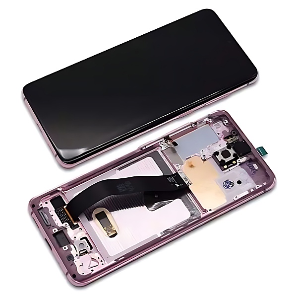 Genuine Samsung Galaxy S20 , G980 - Replacement AMOLED Touch Screen Assembly With Chassis - Cloud Pink - Authorised Refurbished - GH82 - 22131C