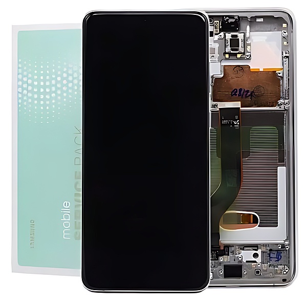 Genuine Samsung S20 Plus , G985 - Replacement AMOLED Touch Screen Assembly With Chassis - Cloud White - Service Pack - GH82 - 22145B