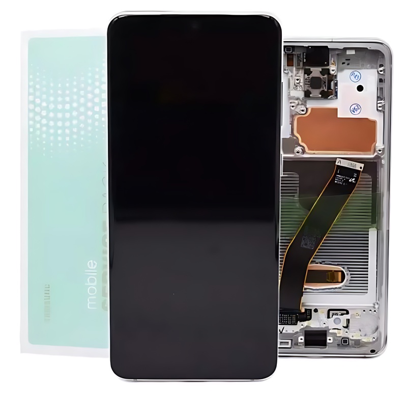 Genuine Samsung S20 , G980 , G981 - Replacement AMOLED Touch Screen Assembly With Chassis - Cloud White - Service Pack - GH82 - 22131B