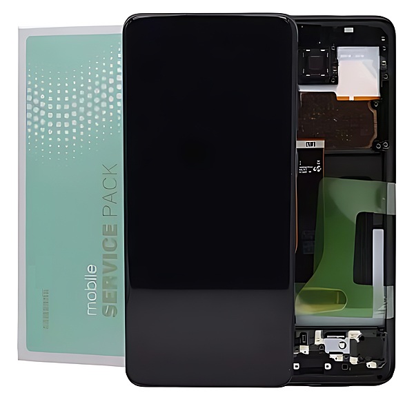 Genuine Samsung S20 Plus , G985 - Replacement AMOLED Touch Screen Assembly With Chassis - Cosmic Black - Service Pack - GH82 - 22145A