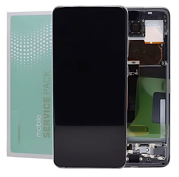 Genuine Samsung S20 Plus , G985 - Replacement AMOLED Touch Screen Assembly With Chassis - Cosmic Grey - Service Pack - GH82 - 22145E