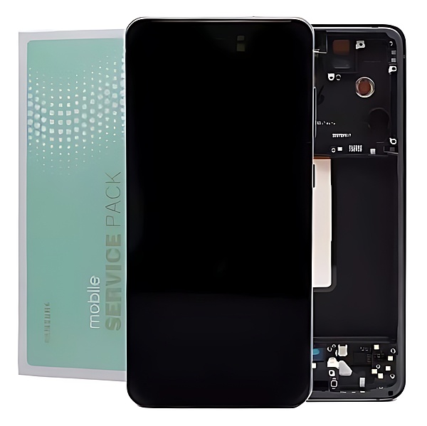 Genuine Samsung S21 FE , G990 - Replacement AMOLED Touch Screen Assembly With Chassis - Graphite - Service Pack - GH82 - 26414A
